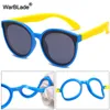 Warblade Polarize Çocuklar Güneş Gözlüğü Vintage Çocuk Güneş Gözlükleri Silikon Esnek Erkek Kızlar Bebek Gözlük Gafas UV400 220705