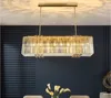 American crystal chandelier luxury dining rooms light Kitchen Island table lamps dining room lamp long chandeliers