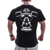 Hommes # 39; s T-shirts Hommes # 39; s T-shirt Bodybuilding Vêtements À Manches Courtes Hommes Mode Européenne Grande Taille Casual Pour Hommes Tops FitnessMen's