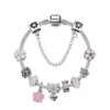 925 Sterling Silver Charm Bead Fit European Pandora Bracelets Love Bowknot wisiorek dla kobiet