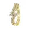 Mankiet bransoletki bransoletki dla kobiet pełen kamienia kryształ luksus moda punkowa złota kolor indyjski urok biżuterii