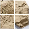 Mens Summer Army Tactical Cargo Shorts Fashion Khaki Multipocket Casual Short Pants Loose Men 220607