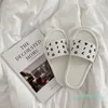 Slippers Summer House Simple Black White Figur Non-slip Shoes Bathroom Slides Female Indoor Couple Platform az1