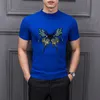 남자 티셔츠 캐시미어 티셔츠 브랜드 브랜드 커스터마이즈 성격 스프링 남자 스웨터 소프트 니트 다이아몬드 나비 스타일 레멘스