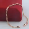 Link Bracelets Chain 3 Style Men Women 585 Rose Color Patterned Bracelet Lobster Lock JewelryLink Raym22