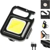 Torce elettriche Tipo-C Tasca portatile ricaricabile Torcia COB Cavatappi Portachiavi con magnete inferiore per campeggio esterno Mini LED Flashli