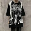 Męskie koszulki samobójcze dziewczęta bawełna T shirt męskie mężczyzna harajuku graficzny anime T-shirt Kobiety gotyckie punkowe koszulki Hip Hop Tshirts