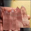 Arts And Crafts Arts Gifts Home Garden Natural Rose Quartz Crystal Tower Mineral Chakra Healing Wandsreiki Energy Stone Six-Sided Point M