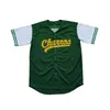 Xflsp GlaMit Mens Kenny Powers # 55 Eastbound and Down Mexican Charros Kenny Powers 100% Stitched Movie Baseball Jersey Vert Bleu Expédition Rapide