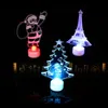 야간 조명 1 작은 빛 산타 LED 다채로운 플래시 3D 3 차원 크리스마스 크리 에이 티브 선물 장식 TSLM1