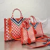 Borsa tote in tela Triangolo Borse da negozio Moda Borse grandi Mini Borsa da donna Borsa da spiaggia aperta in vera pelle Chiave Capacit235s di alta qualità