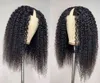 V Part Wig Human Hair Machine No Gear Out Brazilian kinky curly curly for Wome Wave Deep Gler Glueless 220707