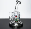 Stock Glass Bong Hookahs Cachimbos de água de vidro Beaker Recycler Bongs Dab Rig Queimador de óleo Ash Catcher Hookah FY2262