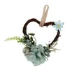 Dekoracja imprezowa Shabby Chic Heart Rattan Artificial Rose Flower Wreath
