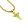 Ketten Mode Jesus Kreuz Anhänger Halsketten Gold Farbe Lange Seil Kette Halskette Für Frauen Männer Männlich Hip Hop Coole Schmuck zubehörKetten