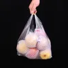 Compras de sacolas plásticas de vários tamanhos de espessura média sacos de comida reutilizáveis ​​com alças fruta de presente