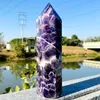 Декоративные предметы фигурки Большой естественный мечта аметист Quartz Crystal Wand Point Healing