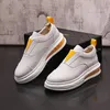 Luxury Fashion Wedding Dress Party Shoes Summer Sports Vulcanized Casual Man Sneakers Thick Bottom White Round Toe Business Driving Walking Loafers