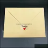Empresa de escritório de papel de embalagem Industrial 120pcs/lote transparente obrigado com o envelope de adesivos de coração vermelho/favores de casamento/invis