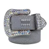 Kobiety Pasek Rhinestone Simon Srebrny Błyszczący Diamentowy Moda Crystal Ladies Pas do dżins7860723