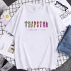 Tee mężczyźni designerskie letnie krótkie trapstar Trapstar T-shirty męskie dłany nisko swobodne t-koszulki