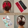 Fashion ponytail hair band Deft Bun Wire Bow Curler Printing Magic Clip Twist SimpleCurler