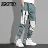 Cargo hommes pantalons pantalons Hip Hop Joggers adolescent garçons poches décontracté danse Techwear Harem Streetwear pantalons de survêtement 220325