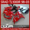 Suzuki Srad TL1000R TL-1000R TL1000 R 98 99 00 01 02 03 Bodywork 118no.107 TL 1000R 98-03 TL-1000 TL 1000 R 1998 1999 2000 2001 2002 2003 페어링 키트 광택 레드