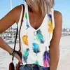 Gerippte Tanktops für Damen, Sommer, lässig, V-Ausschnitt, ärmellos, gestrickt, Henley-T-Shirts, Hemden, Vintage-Druck, solide, lässige Damen-Sommer-T-Shirts L220706