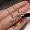 Pendanthalsband Caoshi Stylish STARFISH FORM -halsband för kvinnor Elegant bröllopsuttalande smycken utsökta guldfärg chic tillbehör