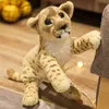 Cm Hermoso Relleno Kawaii Suave Simular Tigre León Leopardo Juguete de Peluche Lindo Animal Realista Muñecas Regalo de Cumpleaños para Bebé Niños J220704