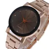 Armbandsur Luxury Quartz Men's Watch Oregelbundet Pointer Casual mode rostfritt stål Case Clock Gift Business Relogio Masculino