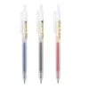 Pen Wholesale School Office Supplies Grind arenaceous translucent Push Type Plastic Retractable 0.5MM Refill Gel Ink Pen