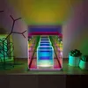 Lámpara de mesa de cubo colorido LED Lámparas de mesa de acrílico de color para sala de estar Dormitorio Nórdico Decoración del hogar Luz Noche Lámpara de noche H220423