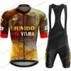New Tracksuits 2023 Jumbo Visma Clothing France Cycling Jersey Men's Set Belgium Slovenia Road Bike Shirts Suit Bicycle Bib Shorts