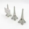 50pcs paris tema wedding favores com acabamento de prata Eiffel Tower Place Holder Decorativas de festa da pe￧a Central Photo Nome Cards CLIPS