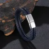 Nova moda multicamadas pulseira de manguito de couro genuíno para jóias estilo retro para o presente dos homens