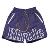 Rhude Shorts Mens Summer Designer loosedRawString