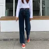 женские прямые джинсы