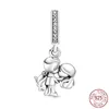 Luxe s925 Sterling Silver Charm Perles Coeur Perlé DIY Ange Garçon Filles Femmes Original Fit Pandora Bracelet Pendentif Créateur De Mode Dames Maman Bijoux Cadeau