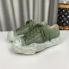 Mmy maison mihara yasuhiro hank låga lägenheter sneakers unisex canvas tränare snörning trimformade kvinnliga designers skor gummi mössa fabrikskor storlek 35-45