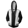 Erkek Hoodies Sweatshirts Anime Bleach Kurosaki Ichigo Kenpachi Zaraki 3D Kıyafet Erkek Kadın Fermuar Ceket Külot Cosplay Costumemen '