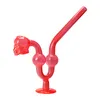 Chinafairprice Y243 Stand Smoking Pipe About 6.3 Inches Height Skull Bowl Special Bright Color Snake Style Oil Rig Glass Pipes