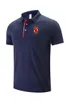 22 El Ahly Polo Leisure-skjortor för män och kvinnor på sommaren andas Dry Ice Mesh Fabric Sports T-shirt-logotyp kan anpassas