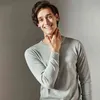 2022 New Men T Shirt Casual Sweater Youth Slim Solid Color Long Sleeve T Shirt For Man Depth tops Tshirt L220801