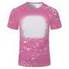 NEW!!! Sublimation Bleached Shirts Party Favor Heat Transfer Blank Bleach Shirt Polyester T-Shirts US Men Women Party Supplies DHL Fast