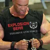 Muscleguys Summer Men T-shirt O-Neck bawełniane topy ubrania siłowni trening fitness