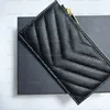 5A Qualität Echtes Leder Geldbörsen Luxus Designer Kartenhalter Brieftaschen Männer Original Single Münzhalter Reißverschluss Frauen Schlüsselmappe han184a