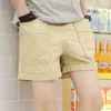Harajuku Shorts Mannen Zomer Streetwear Effen Kleur Elastische Taille Shorts Japan Stijl Mannen Bodems Katoen Casdual Korte