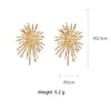 Stud Shiny Rhinestone Fireworks Earrings For Women Female Gold Earring Wedding Party Fashion Jewelry Accessories GiftsStud